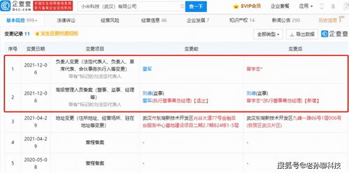 雷軍卸任小米武漢公司法人，聚焦造車新篇章，曾學忠接棒引領技術(shù)咨詢業(yè)務